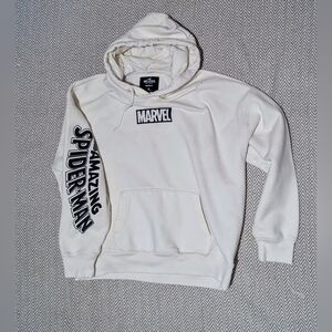 Marvel White Hoodie with Spider-Man Graphic Oversize
